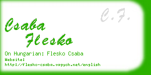 csaba flesko business card
